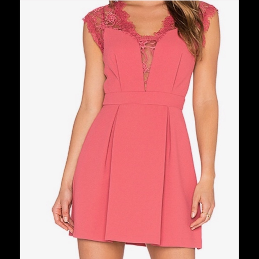 BCBGeneration Pink Lace Dress
